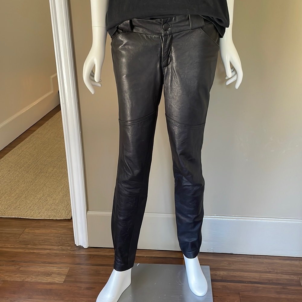 A.L.C. black leather pants